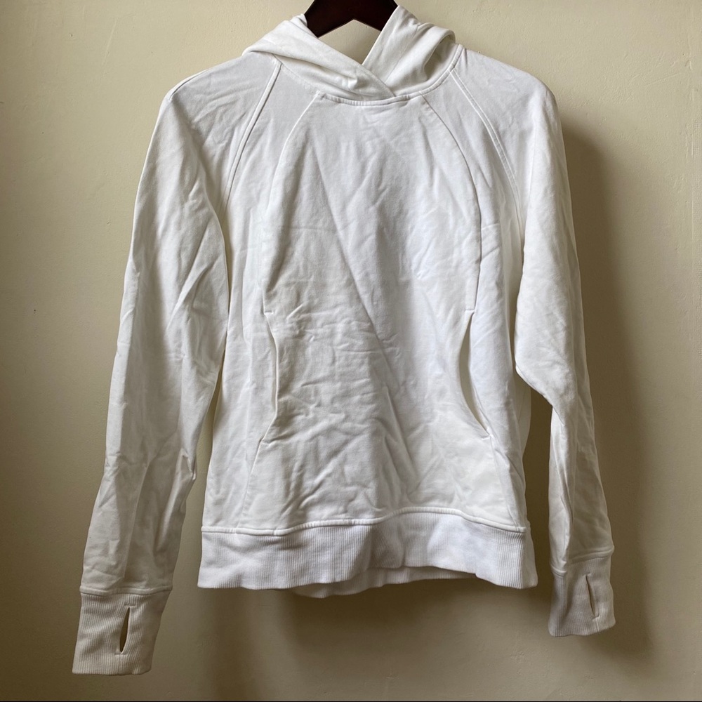 Lululemon White Scuba Pullover size 4